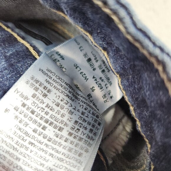 Levi's 518 Jeans Women's 9S Bootcut Super Low Rise Dark Wash Blue Ladies Pants - Picture 10 of 11